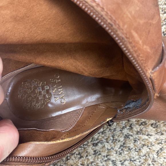 Vince Camuto Beatrix Distressed Leather Riding Boots - Picture 11 of 15